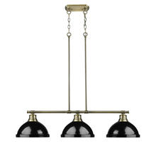 Golden Canada 3602-3LP AB-BK - 3 Light Linear Pendant