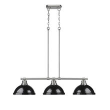 Golden Canada 3602-3LP PW-BK - 3 Light Linear Pendant