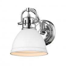 Golden Canada 3602-BA1 CH-WHT - Duncan 1 Light Bath Vanity in Chrome with a Matte White Shade