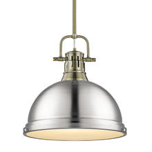 Golden Canada 3604-L AB-PW - Duncan Large Pendant with Rod