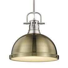 Golden Canada 3604-L PW-AB - Duncan Large Pendant with Rod