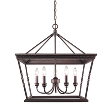 Golden Canada 4214-5 EB - Davenport 5 Light Chandelier in Etruscan Bronze