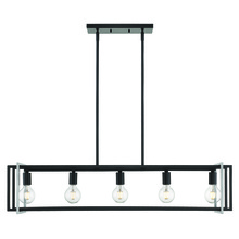 Golden Canada 6070-LP BLK-PW - Tribeca Linear Pendant in Matte Black with Pewter Accents