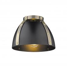 Golden Canada 6928-FM AB-BLK - Aldrich AB Flush Mount in Aged Brass