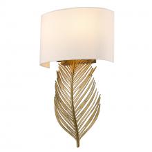 Golden Canada 6930-WSC VFG-IL - Cay 2 Light Wall Sconce in Vintage Fired Gold with Ivory Linen Shade