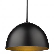 Golden Canada 6956-L BLK-BLK - Zoey Large Pendant in Matte Black with Matte Black Shade