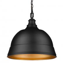 Golden Canada 7313-L BLK - Rebel 2 Light Pendant in Matte Black