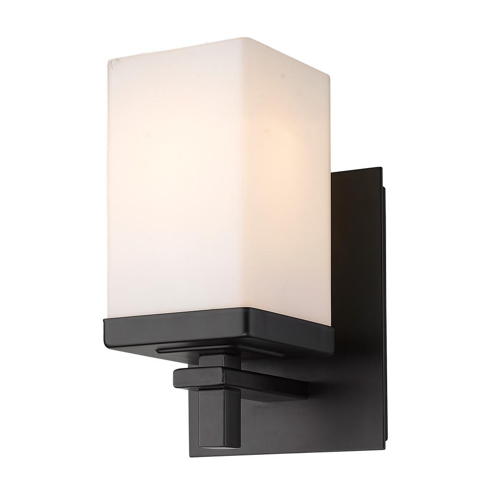 Maddox 1 Light Bath Vanity in Matte Black