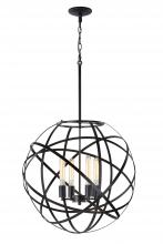 Matteo Lighting C57804BK - Atom Chandelier