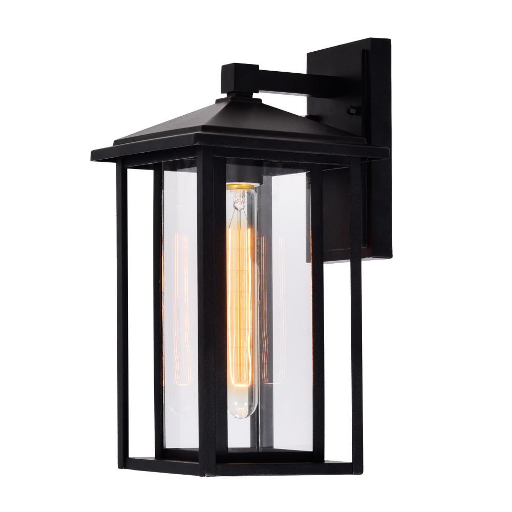 Crawford 1 Light Black Outdoor Wall Light