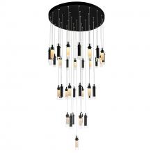 CWI Lighting 1606P33-37-101 - Olinda LED Integrated Black Chandelier