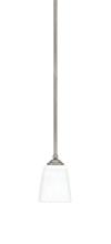 Toltec Company 560-GP-460 - Zilo Stem Mini Pendant, Graphite Finish, 4.5" Square White Muslin Glass