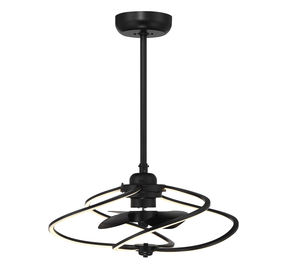 Hydra LED Fan D'Lier in Matte Black