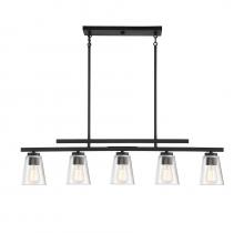 Savoy House Canada 1-1023-5-89 - Calhoun 5-Light Linear Chandelier in Matte Black