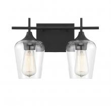 Savoy House Canada 8-4030-2-BK - Octave 2-Light Bathroom Vanity Light in Black