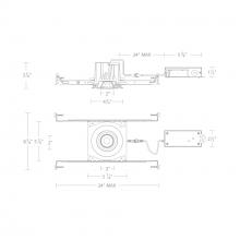 WAC Canada R3BRA-SCS-WT - Ocular 3.0 5CCT Round Adjustable Trim and Remodel Housing with New Construction Frame-In Kit and D