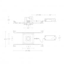 WAC Canada R3BSA-SCS-BN - Ocular 3.0 5CCT Square Adjustable Trim and Remodel Housing with New Construction Frame-In Kit and