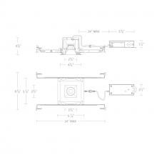 WAC Canada R2BSD-SCS-HZWT - Ocular 2.0 5CCT Square Downlight Trim and Remodel Housing with New Construction Frame-In Kit and D