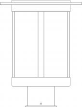 Arroyo Craftsman SAP-9GW-BK - 9" Santorini Post Mount