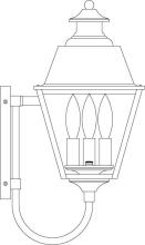 Arroyo Craftsman INB-8MRCS-S - 8" inverness wall mount with metal roof