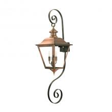 Primo Gas Lanterns JL-31E_TSBS - Three Light Top and Bottom Scroll