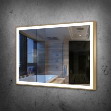 Paris Mirrors CHICX4835CCT-TS-GLD - Chic Gold Framed Rectangle Mirror (Frontlit)