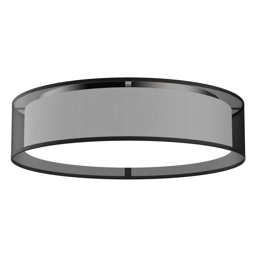 Dalton 20-in Black Organza LED Flush Mount