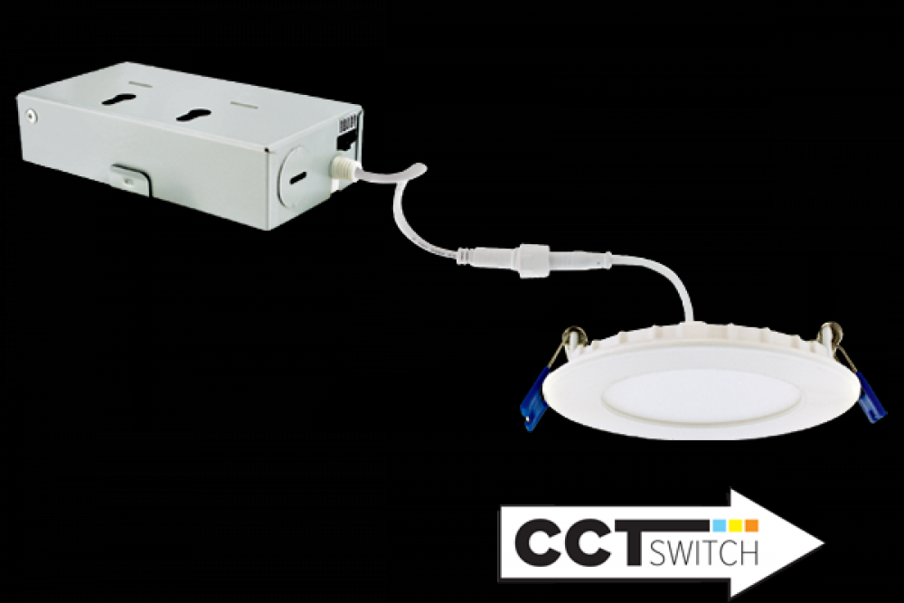 3" Ultra Slim LED Round Panel Light with 5-CCT Switch