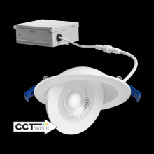 Elco Lighting ERT416CT5W - 4" Floating Adjustable Eyeball Downlight with 5-CCT Switch