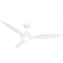 Casablanca Fan Company 52855 - Casablanca 56 inch Surea ENERGY STAR® Fresh White Damp Rated Ceiling Fan with LED Light Kit