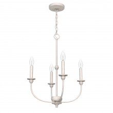 Hunter 19639 - Hunter Southcrest Distressed White 4 Light Mini Chandelier Ceiling Light Fixture