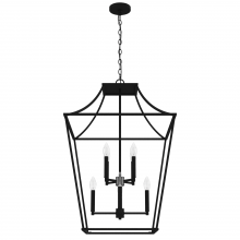 Hunter 19771 - Hunter Laurel Ridge Natural Black Iron 8 Light Extra Large Pendant Ceiling Light Fixture