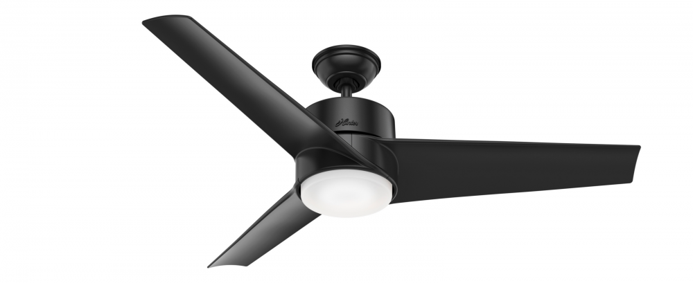 Hunter 54 inch Havoc Matte Black WeatherMax Indoor / Outdoor Ceiling Fan with LED Light Kit