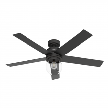 Hunter 52655 - Hunter 52 inch Xidane Matte Black Ceiling Fan with LED Light Kit and Handheld Remote