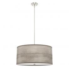 Hunter 19382 - Hunter Solhaven LT Grey Oak & Brushed Nickel with Painted Cased White Glass 4 LT Pendant Ceiling LT