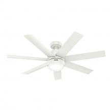 Hunter 52375 - Hunter 52 inch Brazos ENERGY STAR® Fresh White Damp Rated Ceiling Fan with LED Light Kit