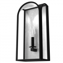 Hunter 19730 - Hunter Dukestown Natural Black Iron and Silver Leaf 1 Light Large Sconce Wall Light Fixture