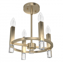 Hunter 19525 - Hunter Sunjai Alturas Gold 4 Light Medium Flush Mount Ceiling Light Fixture