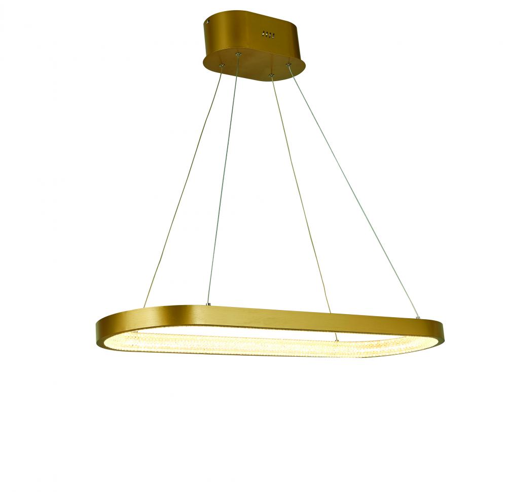 Brushed Gold Ellipse Dining Chandelier