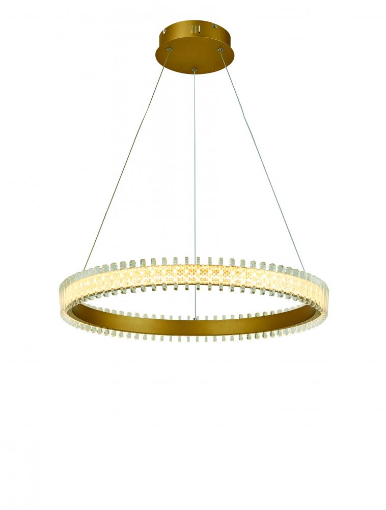 Brushed Gold Fusion Dining Chandelier