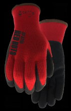 Watson Gloves 320I-M - RED HOT 10GG ACRYLIC WINTER LINED SANDY FOAM LATEX PALM - M