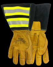 Watson Gloves 3775-X - POWERLINE A6 FULLGRAIN COW REFLECTIVE GAUNTLET UTILITY - X