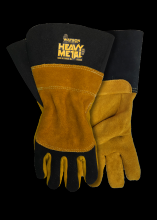 Watson Gloves 533CR-X - BLACK VELVET A5 SPLIT ELK BACK ELK FULL REVERSE PALM WELDING - X