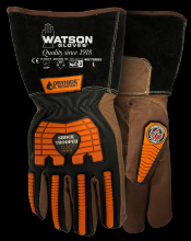 Watson Gloves 5785G-X - SHOCK TROOPER A7 D30 BACK & ANTIVIBE PALM GAUNTLET GOATSKIN - X