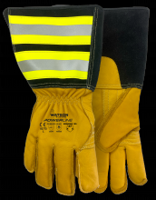 Watson Gloves 93775-M - POWERLINE A7 FULL COW C100 LINED 6 INCH GAUNTLET UTILITY - M