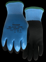 Watson Gloves 9393-L - STEALTH BLACK OPPS A4 DOUBLE DIP FOAM LATEX ACRYLIC LINED COATED - L