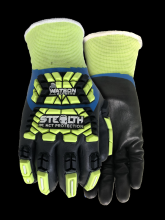 Watson Gloves 9398TPR-L - STEALTH TRIPLE THREAT A5 WASTENOT FULL DIPPED NITRILE LINED TPR COATED - L