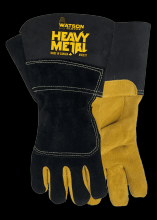 Watson Gloves 9533T-M - BLACK VELVET SPLIT ELK BACK FULL REVERSE PALM WELDING C100 LINED - M