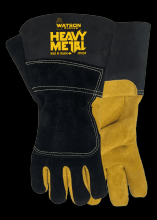 Watson Gloves 9533W-L - BLACK VELVET SPLIT ELK BACK FULL REVERSE PALM WELDING WOOL LINED - L