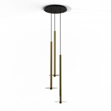 Koncept Inc CMP-C3-S-36-BRS+GTEA9 - Combi Pendant 36" Circular 3 Combo Brass with Matte Black Canopy